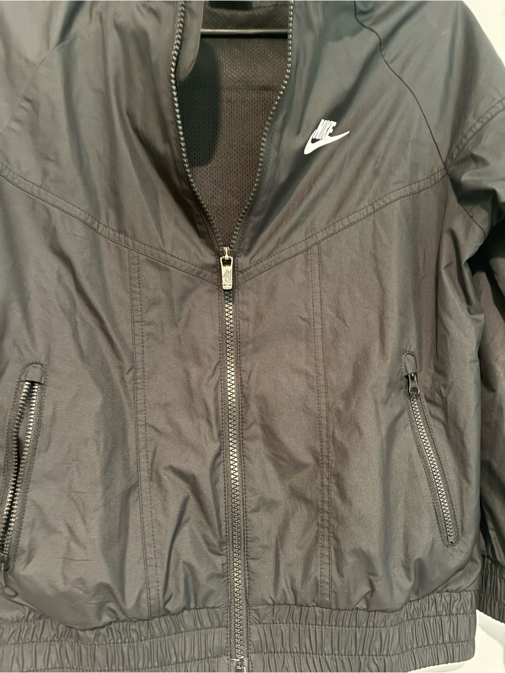 Nike Black Hooded Windbreaker Kids Size M - Picture 3 of 8